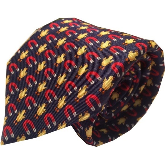 LazyJack Press Chick Magnet Silk Necktie Tie OS - Picture 1 of 16